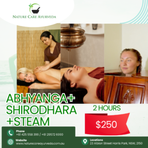 Abhyanga + Shirodhara + Steam - 2 Hours
